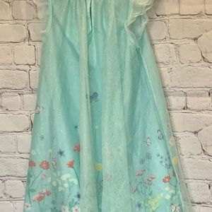 Gorgeous Tulle Dress w/Glitter Floral Turquoise